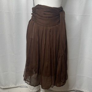 Calypso Christiane Celle 100% Silk Wrap Skirt Beach Cover Up Gauze Sheer Sz S